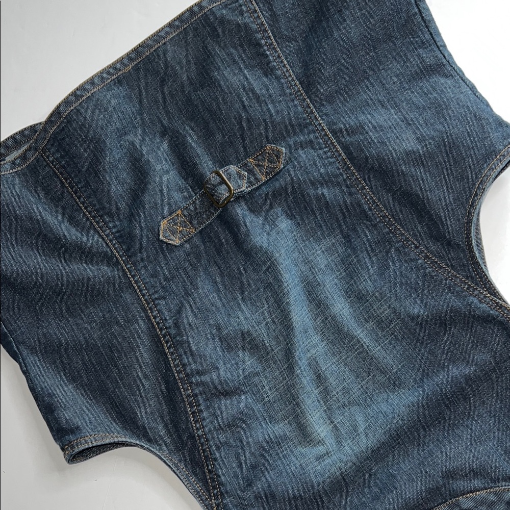 Chico's Platinum Dark Denim Vest size 2 - Picture 7 of 9